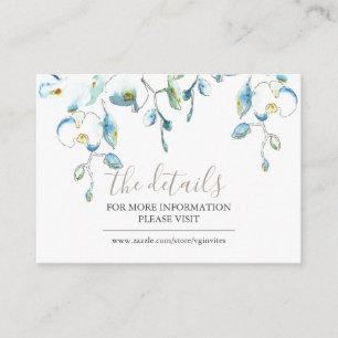Carte D'accompagnement Détail de l'invité de botanique à l'aquarelle trop