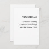 Carte D'accompagnement Détail de mariage (Devant / Derrière)