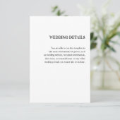 Carte D'accompagnement Détail de mariage (Debout devant)