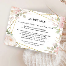 Détail de mariage chic rose poudré floral élégant