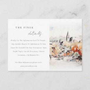 Carte D'accompagnement Détail de mariage de paysage de Greenville Carolin