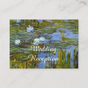 Carte D'accompagnement détail de réception de mariage de nénuphar vintage