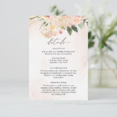 Carte D'accompagnement Détail des fleurs de pivoine et d'or (Debout devant)