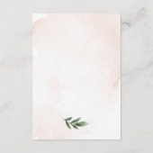 Carte D'accompagnement Détail des fleurs de pivoine et d'or (Dos)