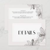 Carte D'accompagnement Détail des lamelles florales illustrées classiques (Devant / Derrière)