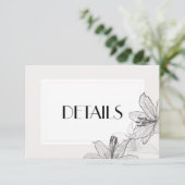 Carte D'accompagnement Détail des lamelles florales illustrées classiques (Debout devant)