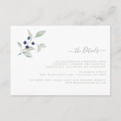 Carte D'accompagnement Détail du Mariage botanique simple (Devant)