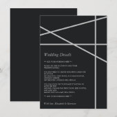 Carte D'accompagnement Détail du Mariage de style géométrique simple (Devant / Derrière)