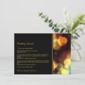 Carte D'accompagnement Détail du Mariage Twilight Bokeh Lights (Debout devant)