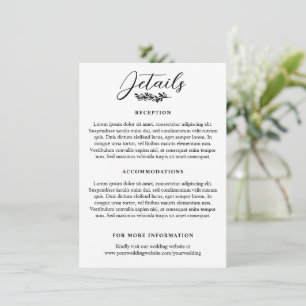 Carte D'accompagnement Détail élégant de mariage avec pousse de verdure