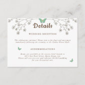 Carte D'accompagnement Détail élégant papillon en or foncé (Devant)