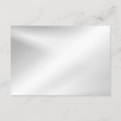 Carte D'accompagnement Détail Mariage Silver Coeurs brillants Élégant (Dos)