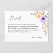 Carte D'accompagnement Détails (Devant)