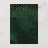 Carte D'accompagnement Détails abstraits en or de Fine Lines Émeraude ID8 (Dos)