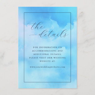 Carte D'accompagnement Détails aquarelle bleu tranquille