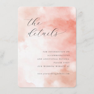 Carte D'accompagnement Détails aquarelle rose romantique