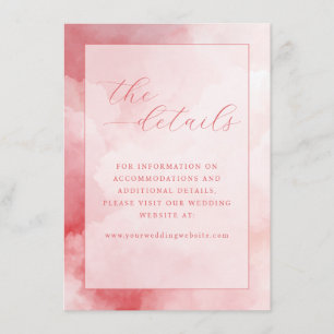 Carte D'accompagnement Détails aquarelle rose romantique