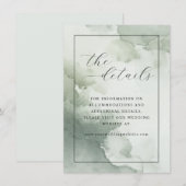 Carte D'accompagnement Détails aquarelle verte tranquille (Devant / Derrière)