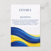 Carte D'accompagnement Détails Bleu de cobalt et Jaune citron (Devant)