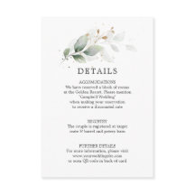 DÉTAILS Botanical Greenery Gold Mariage QR code