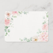 Carte D'accompagnement Détails botaniques d'hydrangea floraux roses (Dos)