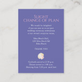 Carte D'accompagnement Détails changements coquilles coeur mariage (Dos)