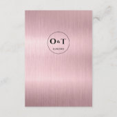 Carte D'accompagnement Détails Chic Script Rose métal Mariage or  (Dos)