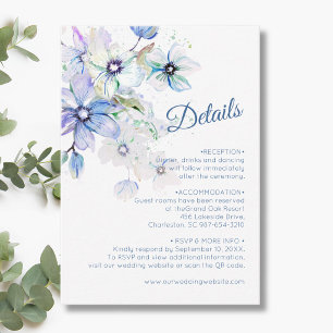Carte D'accompagnement Détails d'art botanique floral pastel hivernal rom