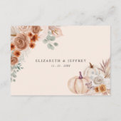 Carte D'accompagnement Détails d'automne de citrouilles de Pampas en terr (Dos)