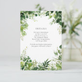 Carte D'accompagnement Détails de bordure de branches vertes (Debout devant)