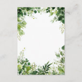 Carte D'accompagnement Détails de bordure de branches vertes (Dos)