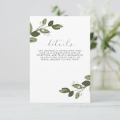 Carte D'accompagnement Détails de brins rose avec dos rose (Debout devant)