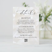Carte D'accompagnement Détails de code QR de mariage élégant moderne (Debout devant)