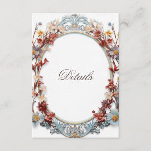 Carte D'accompagnement Détails de couronne florale 3D