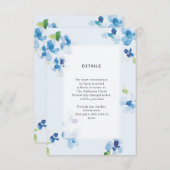 Carte D'accompagnement Détails de Fleurs Bleues et Délicates (Devant / Derrière)