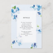 Carte D'accompagnement Détails de Fleurs Bleues et Délicates (Devant)
