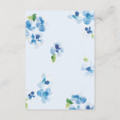 Carte D'accompagnement Détails de Fleurs Bleues et Délicates (Dos)