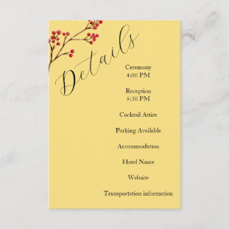 Carte D'accompagnement Détails de fleurs en terracotta rustiques