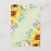 Carte D'accompagnement Détails de jardin de tournesols à l'aquarelle simp (Dos)