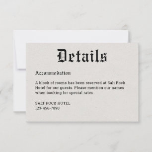 Carte d'accompagnement Détails de Journal Nostalgi