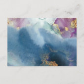 Carte D'accompagnement Détails de la cérémonie d'aquarelle violet, Turquo (Dos)