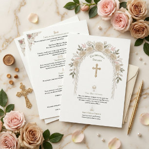 Carte D'accompagnement Détails de la croix de mariage traditionnel cathol