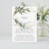 Carte D'accompagnement Détails de la mousse élégante Eucalyptus feuillus  (Debout devant)