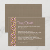 Carte D'accompagnement Détails de la partie personnalisée Insérer une car (Devant / Derrière)