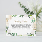 Carte D'accompagnement Détails de la réception de la couronne d'aquarelle (Debout devant)