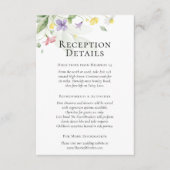 Carte D'accompagnement Détails de la réception de mariage Fleur sauvage W (Devant)