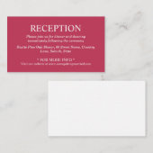 Carte D'accompagnement Détails de la réception en clair Viva magenta do-i (Devant / Derrière)