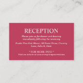 Carte D'accompagnement Détails de la réception en clair Viva magenta do-i (Devant)