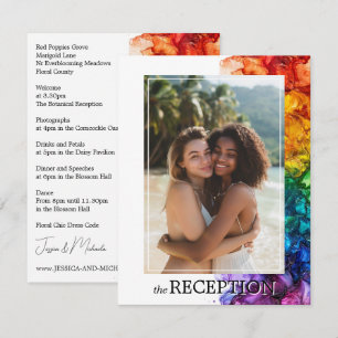 Carte D'accompagnement détails de la réception LGBTQ peint avec amour