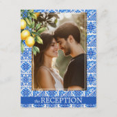 Carte D'accompagnement 💙🍋DÉTAILS DE LA RÉCEPTION Romance Azul & Limone (Devant)